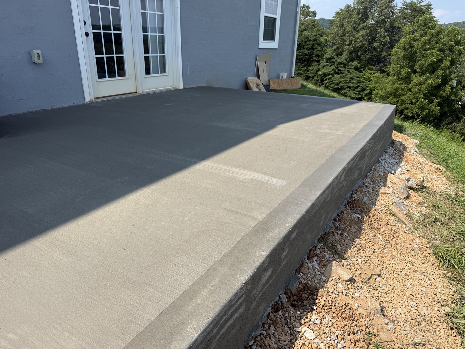 Finished residential concrete patio